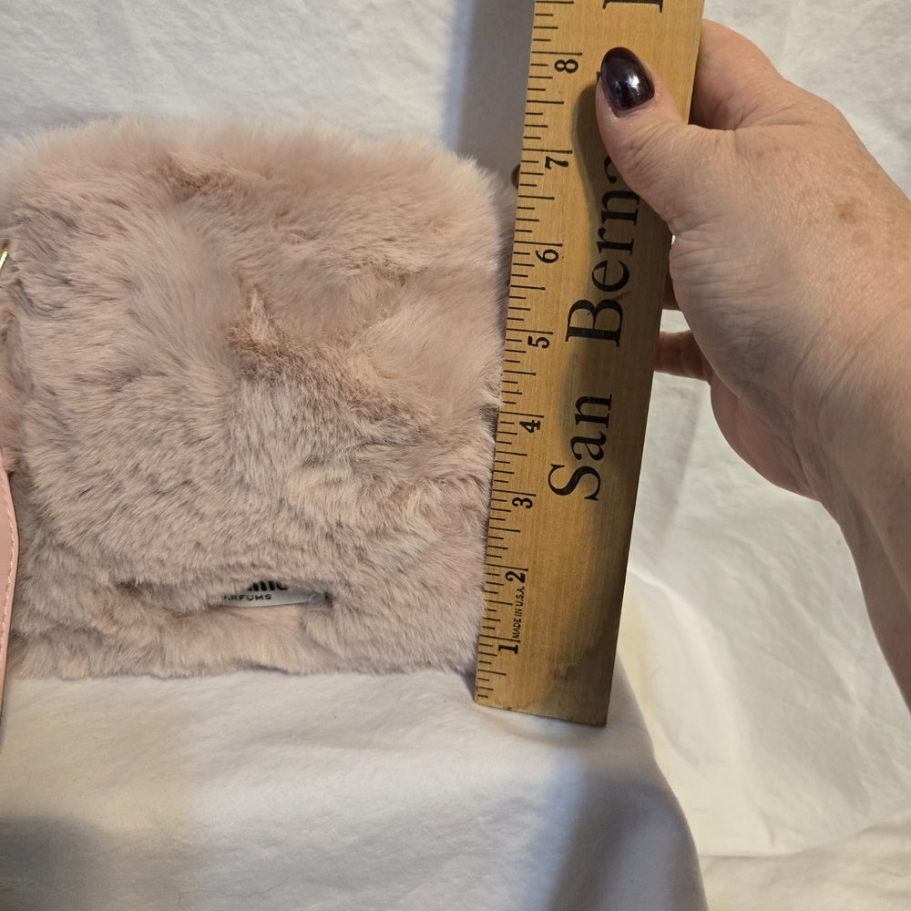 Upcycled Using Miu Miu Blush Pink Fur Crossbody Bag GWP - Picture 4 of 5